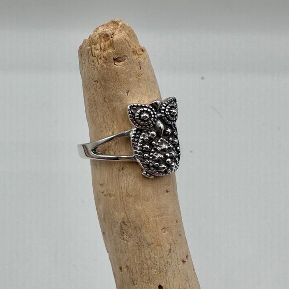 Owl Sterling Silver Ring - Picture 2 of 7